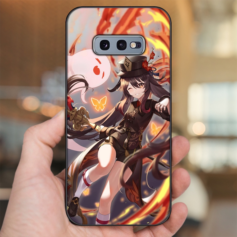 Ốp lưng Samsung S10e viền đen in hình Hutao Genshin Impact