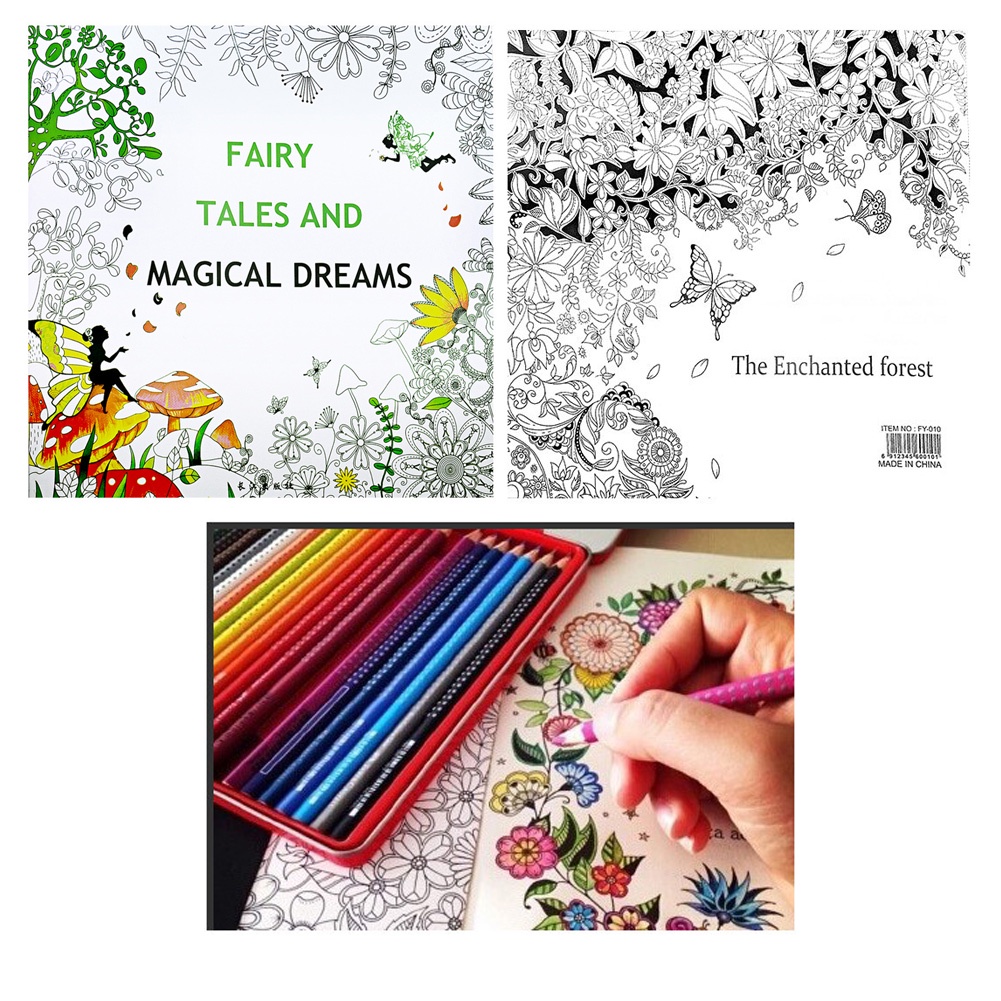 Sách Tô Màu Cổ Tích 25 * 25CM Cho Bé
