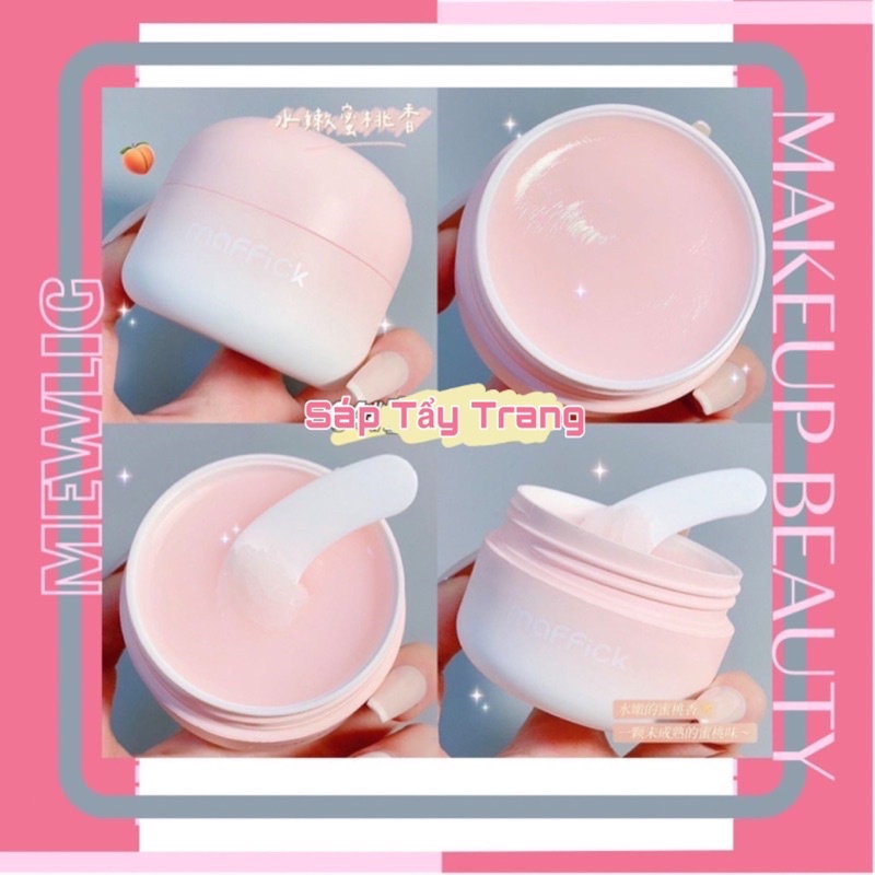 Sáp tẩy trang maffick nội địa trung sạch sâu nhũ hoá mùi đào hồng 30g