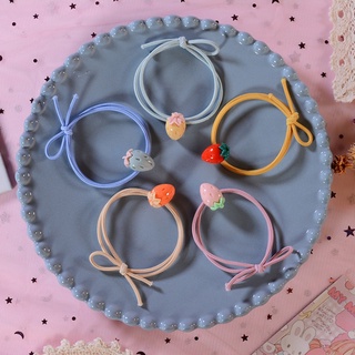 Combo 3 dây thun cột tóc dâu tây nhiều màu dễ thương đàn hồi tốt phụ kiện tóc style korea - namimi