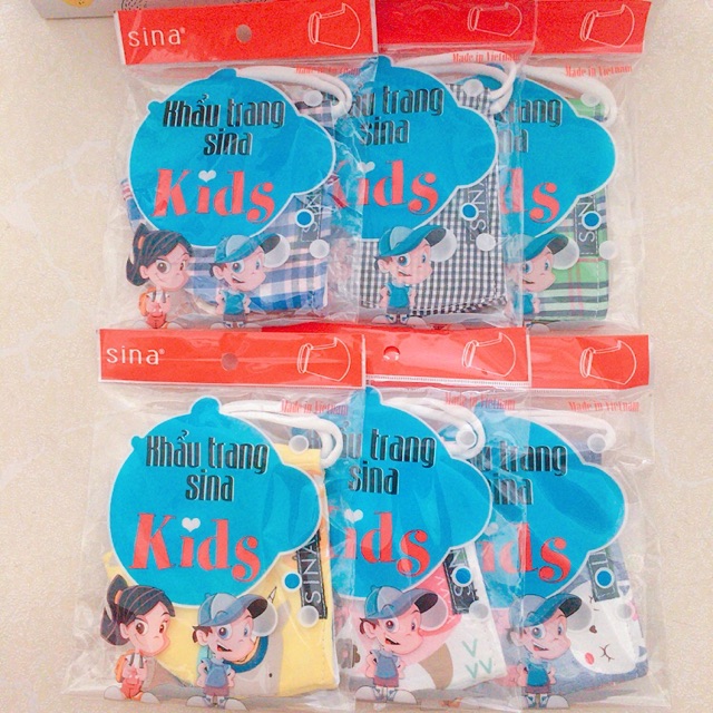 Khẩu trang kháng khuẩn SINA KIDS cho bé