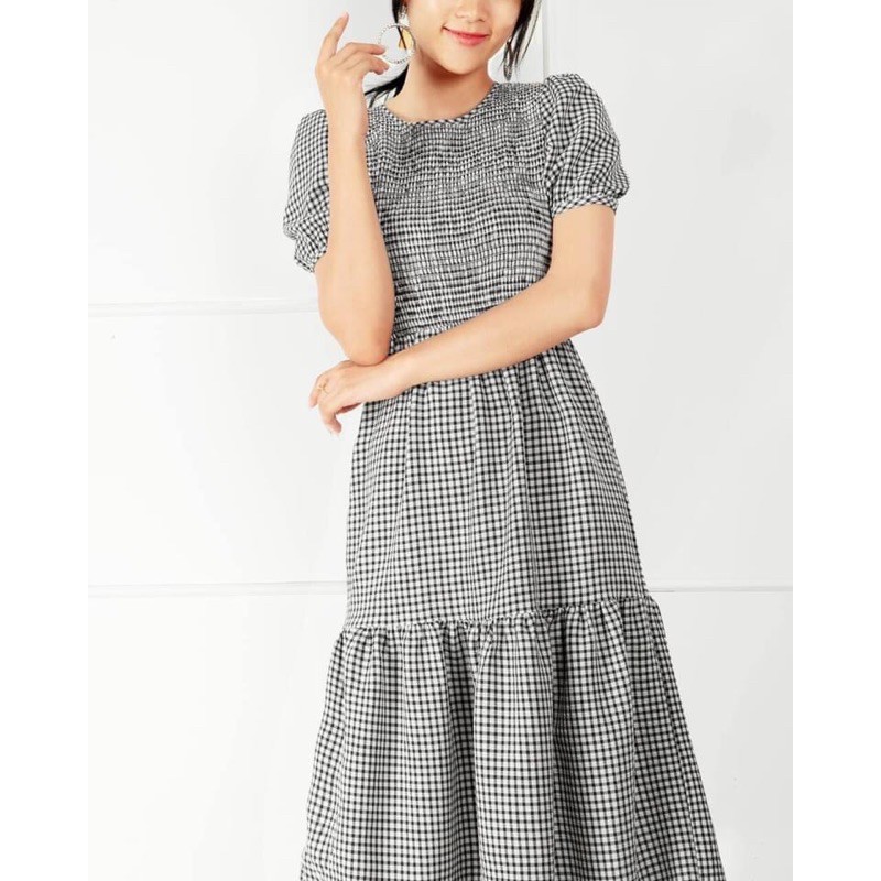 Đầm Caro Smocking M.S