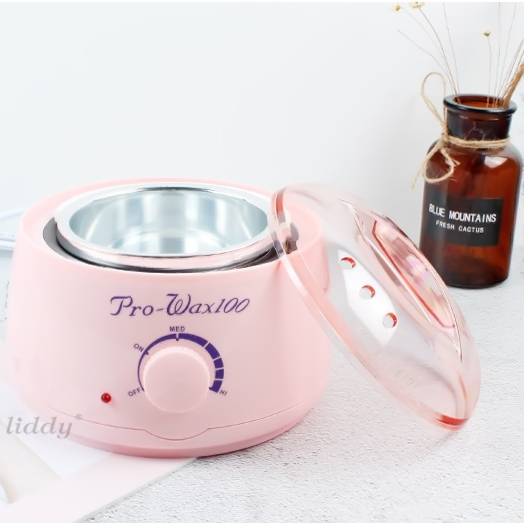 Nồi Nấu Sáp Nến Paraffin Wax Lông Pro Wax 100 Cao Cấp Chống Dính-Tặng Kèm Que Gỗ Phết Sáp