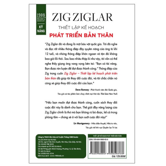 Sách - ZIG ZIGLAR - Thiết Lập Kế Hoạch Phát Triển Bản Thân