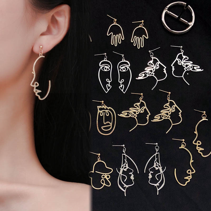 Khuyên tai dáng dài họa tiết độc đáo sáng tạo