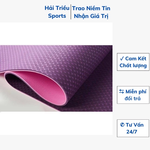 Thảm Tập Yoga Chống Trượt 2 Lớp dày 6mm