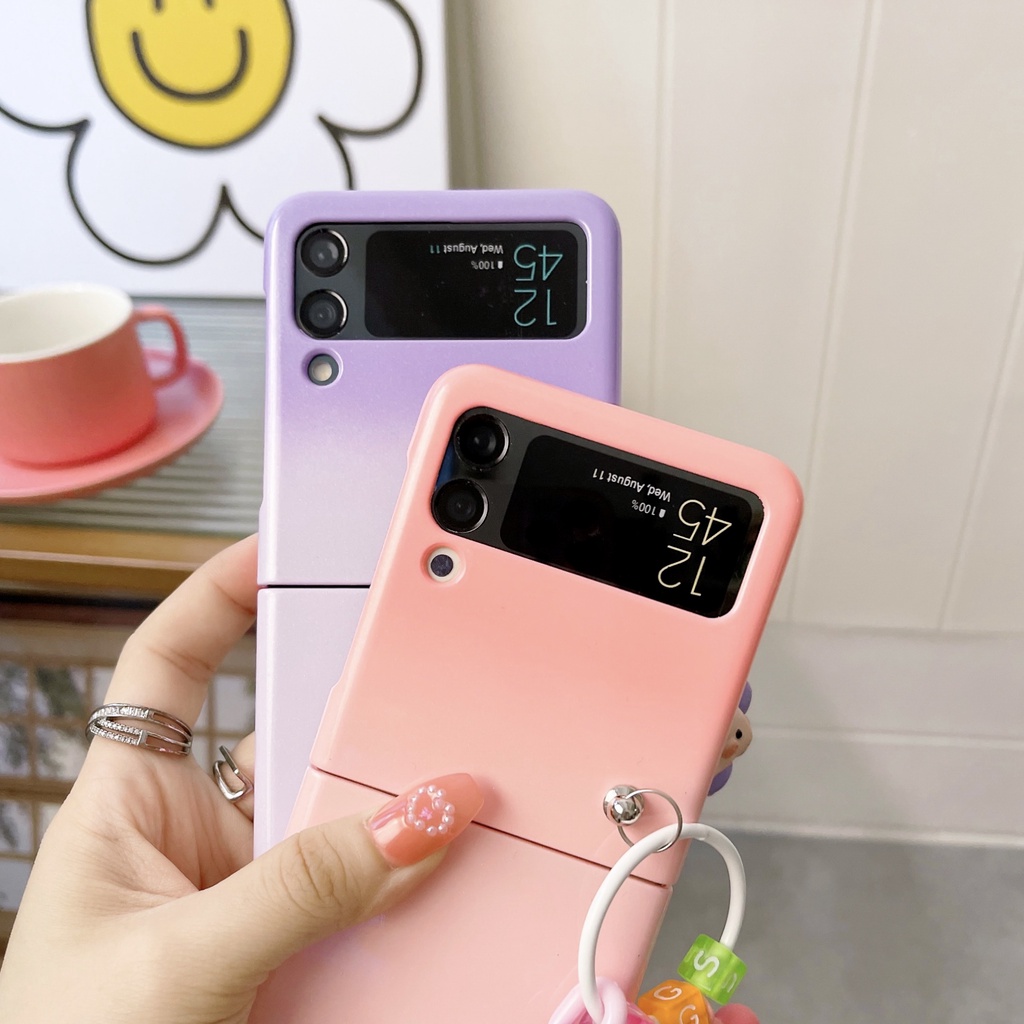 Ốp Điện Thoại PC Cứng Chống Sốc Màu Kẹo Ngọt Ngào Cho Samsung Galaxy Z Flip 4 5G Z Flip 4