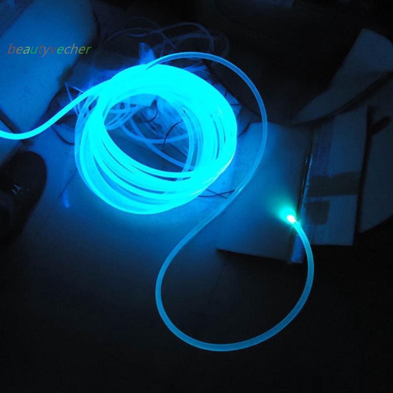 1M PMMA Side Transparent Glow Fiber Optic Cable Car Light 1.5mm/2mm/3mm/4mm New