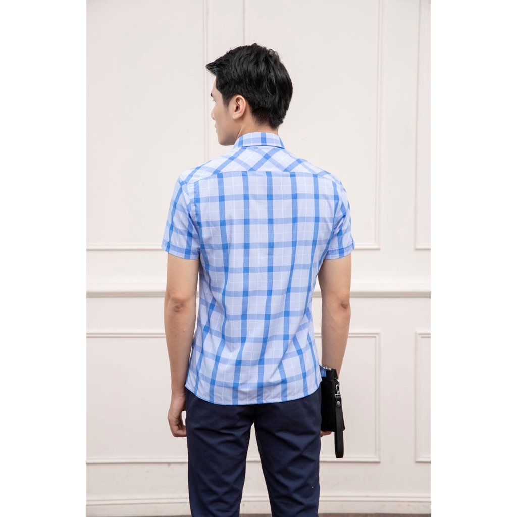 Áo sơ mi nam ngắn tay ARISTINO dáng ôm nhẹ Perfect fit tà bằng xẻ nhẹ 2 bên - ASS176S1