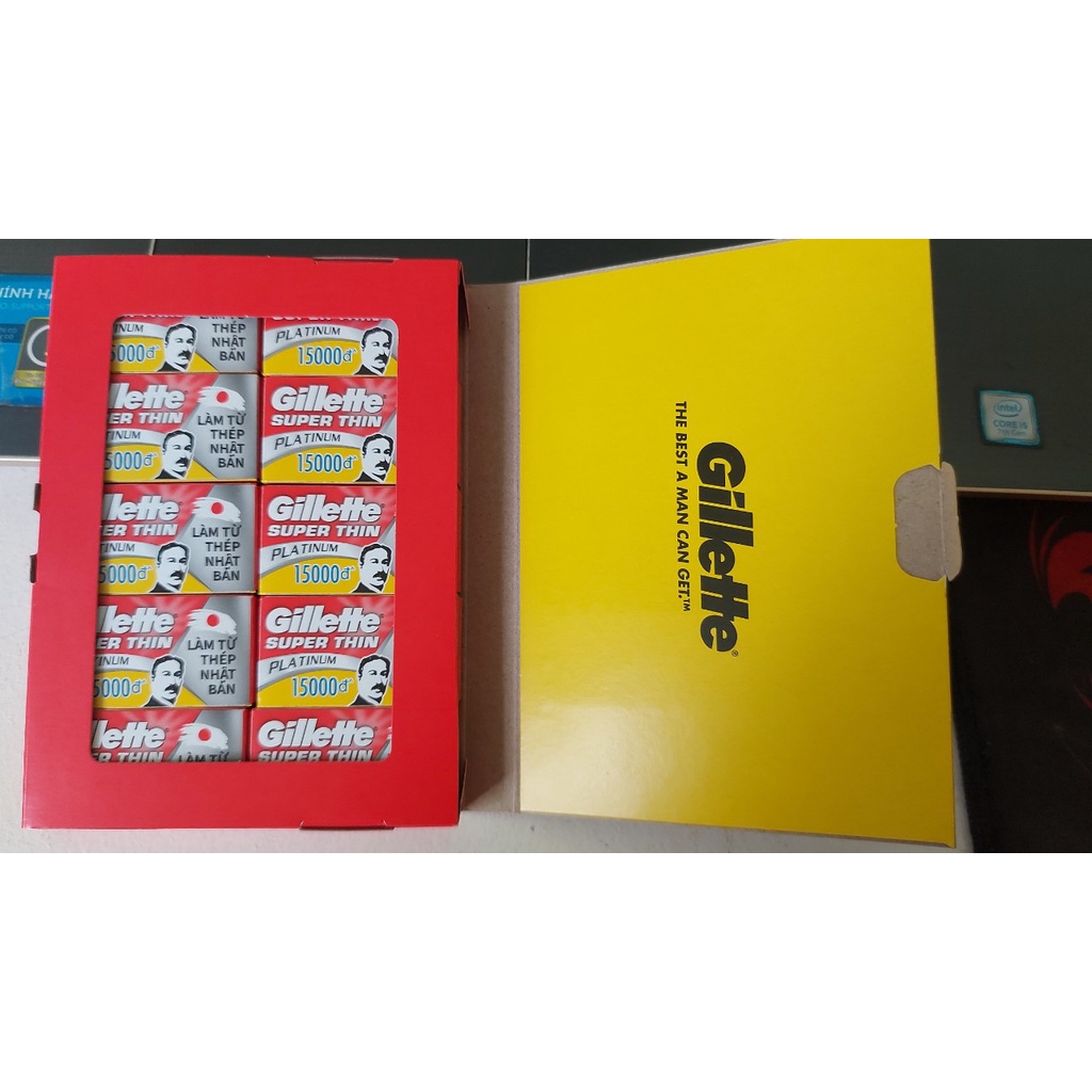 Lưỡi Lam Gillette super thin - Hộp 100 Lưỡi