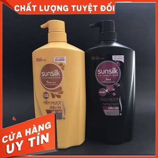 [chính hãng] Dầu gội Sunsilk 900gr màu đen và màu vàng :Óng mượt rạng ngời  ngăn rụng, phuc hồi mềm mượtơ (hàng công ty]