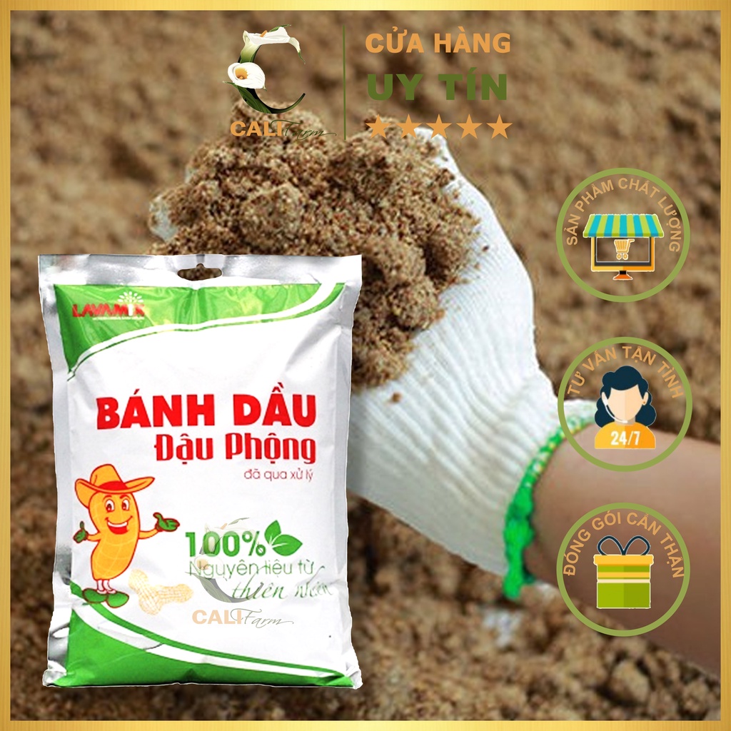 Phân Bánh Dầu Đậu Phộng Lavamix 1Kg Đã Qua Xử Lý 100%