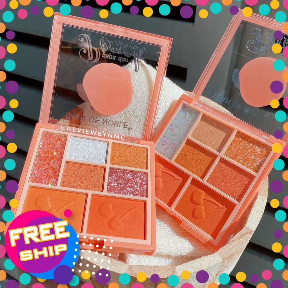 [FreeshipMax] 🍒Nhủ mắt kim tuyến iMan 🍑Peach 7 ô & má hồng🍒