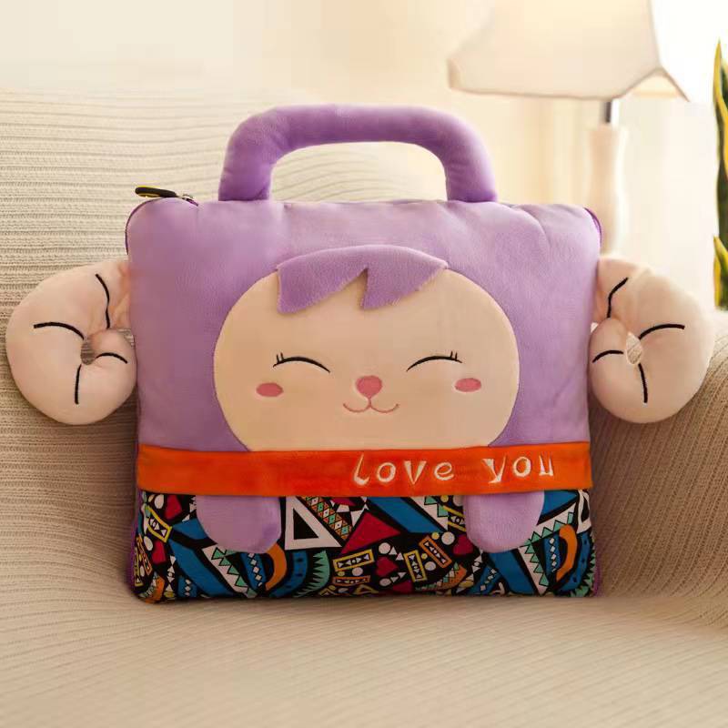 Gối Nhồi Bông , Hình Hoạt Hình Sáng Tạo Đa Năng Chăn Văn Phòng Cho Bé Đến Trường