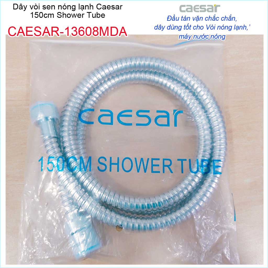 Dây sen Caesar 1.5m, dây vòi tắm hoa sen- dây vòi xịt vệ sinh 1.5m, dây sen chống xoắn Caesar 13608MDA