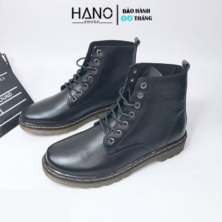 HANO - Giày đốc nam cao cổ buộc dây cá tính da bò cao cấp