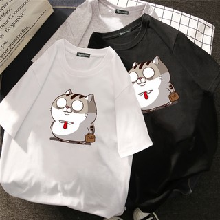 ATL141 Có size 7XL Áo thun unisex tay lỡ hình mèo ami