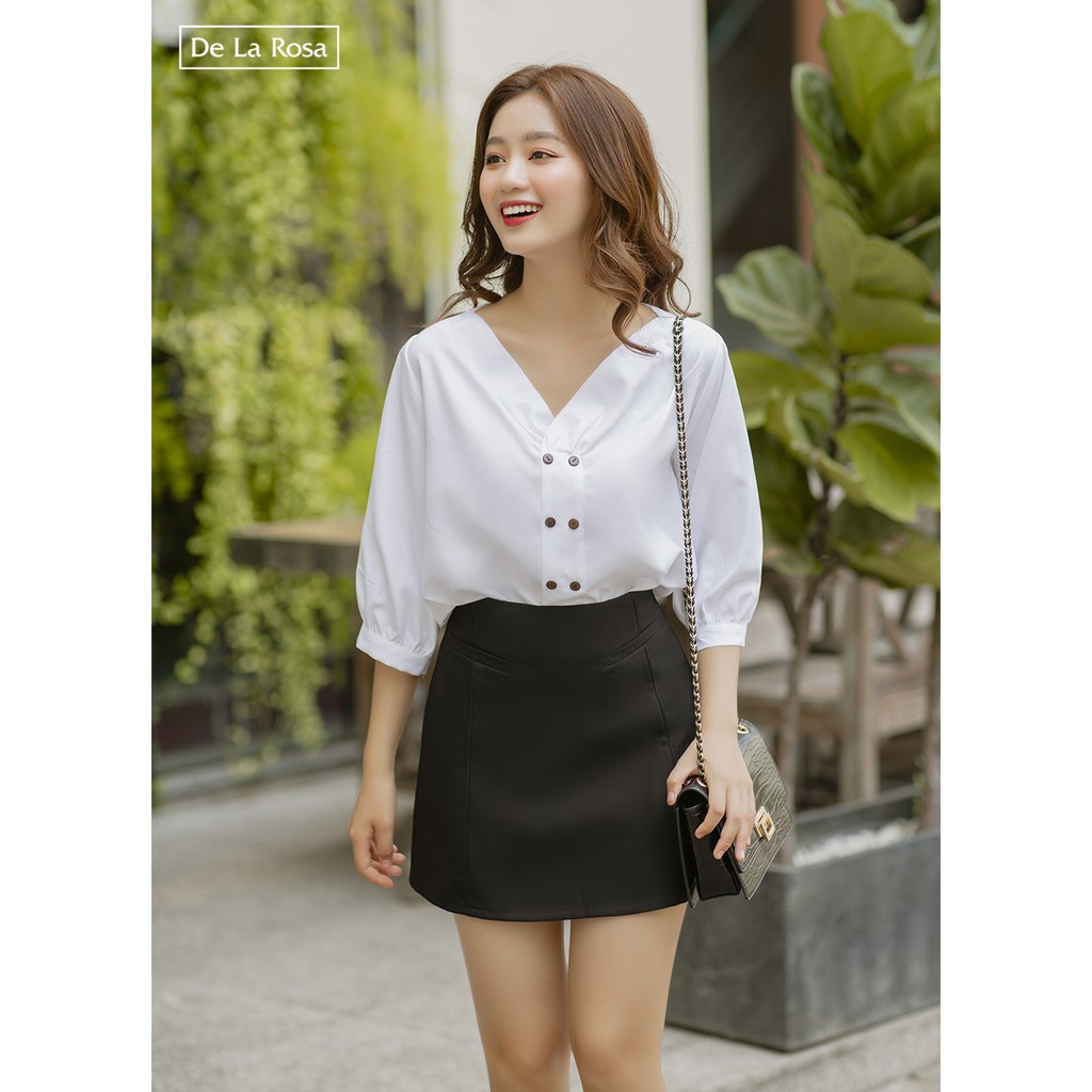 Chân váy đen chữ A công sở hai túi - De La Rosa | BigBuy360 - bigbuy360.vn