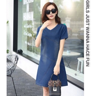 ĐẦM JEAN SUÔNG PHỐI VIỀN