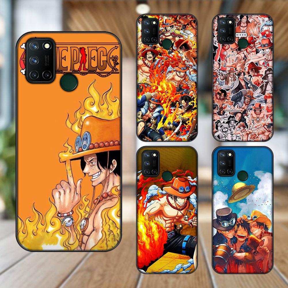 Ốp lưng Realme C17, 7i viền đen in hình Ace One Piece
