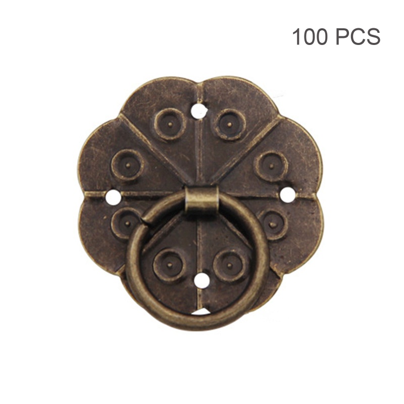 Set 100 Tay Nắm Ngăn Kéo Tủ Hình Tròn Mini Phong Cách Retro Sáng Tạo