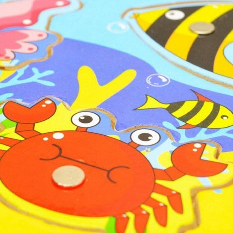 Bảng đồ chơi ghép hình tôm cua cá sáng tạo phát triển tư duy cho bé