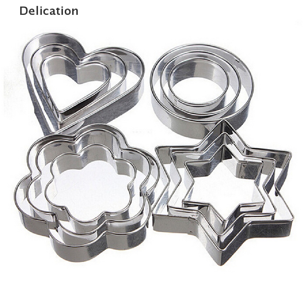 Set 12 khuôn làm bánh bằng thép không gỉ