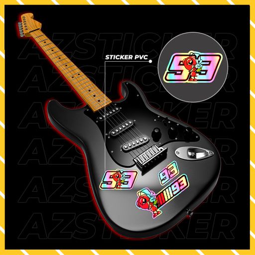 Sticker Phản Quang Cắt Sẵn Số 93 Mã 5X - 16 | Hình Dán Sticker Cắt Sẵn Chống Nước Dán Nón Bảo Hiểm