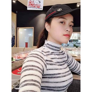Combo 12 áo thun cổ lọ sọc + tron
