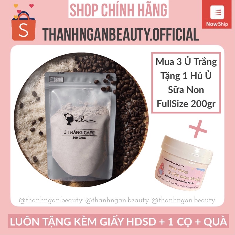 Ủ Trắng Cafe [Tặng Kèm Quà] Trắng da an toàn - Ủ TRẮNG CAFE CHÍNH HÃNG [DÙNG CHO CẢ FACE VÀ BODY]