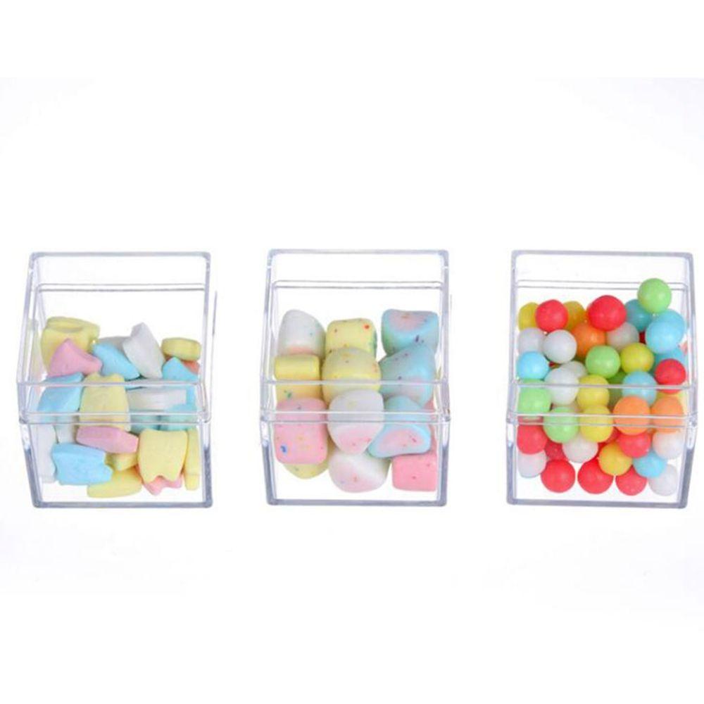 Set 12 Hộp Đựng Kẹo / Sô Cô La / Món Tráng Miệng Trong Suốt