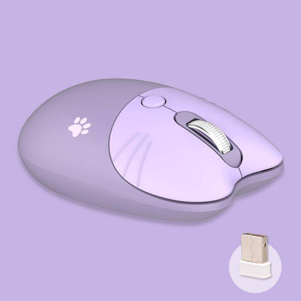 Chuột Bluetooth 1200DPI Mèo 3D Dễ Thương