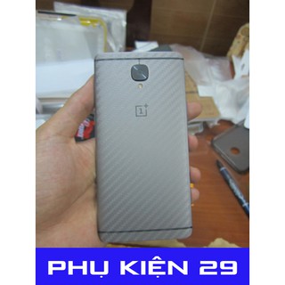 [Oneplus 3/3T] Dán lưng 3D vân Cacbon - Carbon