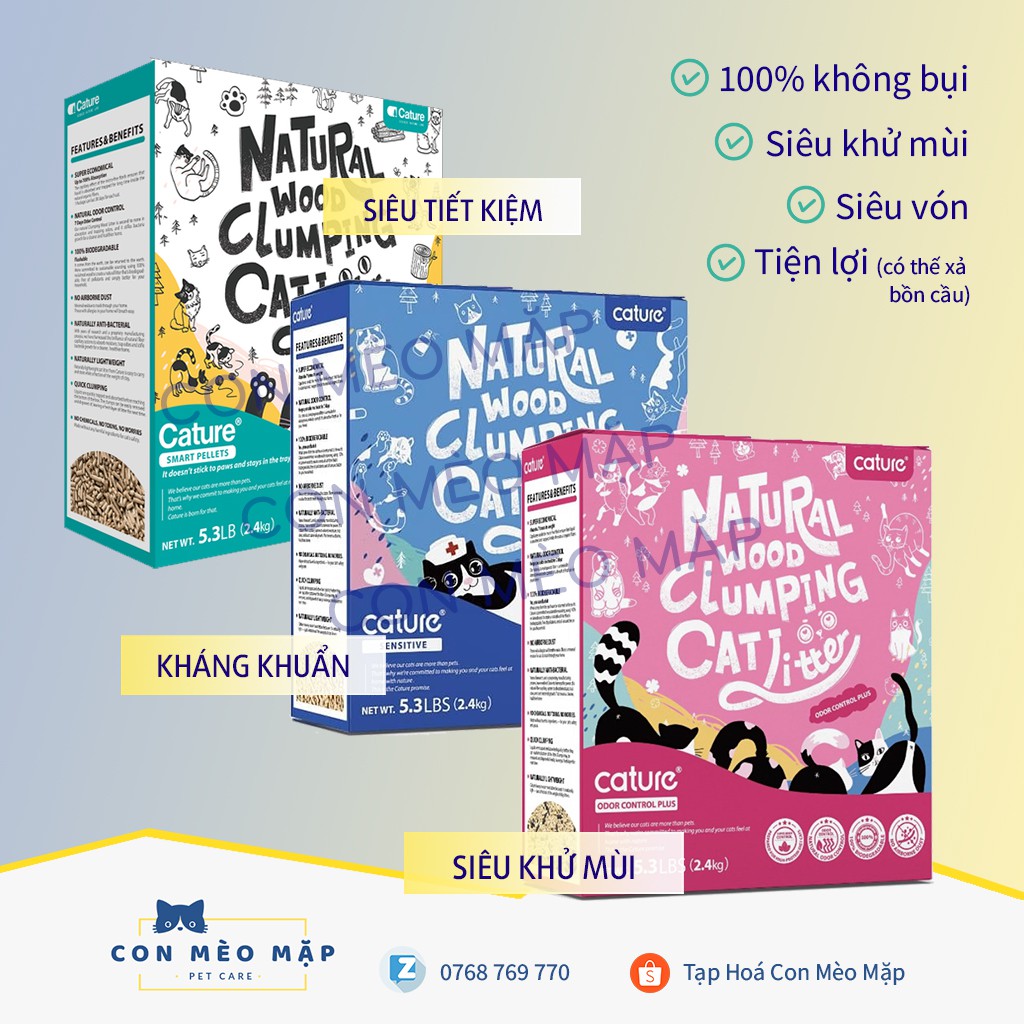 Cát gỗ vệ sinh Cature 🎁 quà tặng kèm 🎁