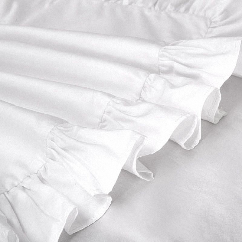 Vỏ Gối Trắng 100% Cotton Phối Bèo