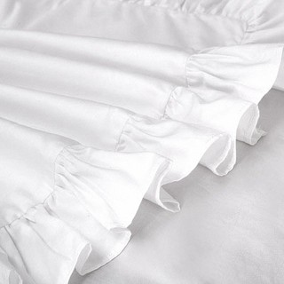 Vỏ Gối Trắng 100% Cotton Phối Bèo