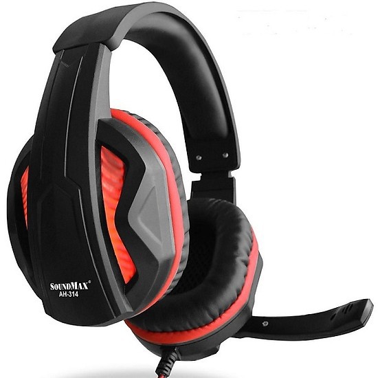 Tai nghe Game Soundmax AH-314 (Đen phối đỏ)