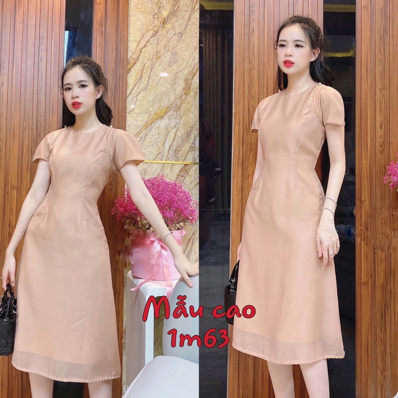 Đầm midi vai đính hạt xinh xắn | BigBuy360 - bigbuy360.vn