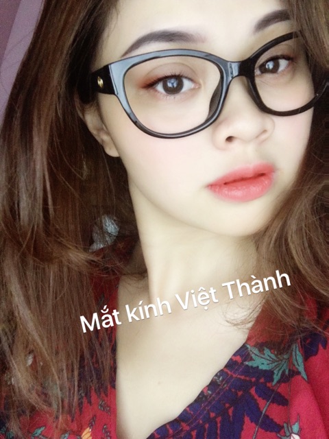 gọng kính cận mắt mèo bản to mắt kính thay cận theo yêu cầu