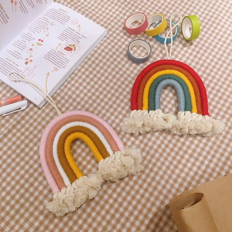 Cầu vồng treo tường, cầu vồng trang trí, cầu vồng macrame | BigBuy360 - bigbuy360.vn