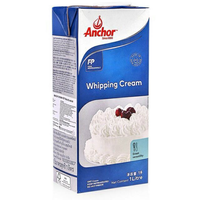 (Date mới nhất) Kem tươi Whipping Cream Anchor 250ml ,1 lít