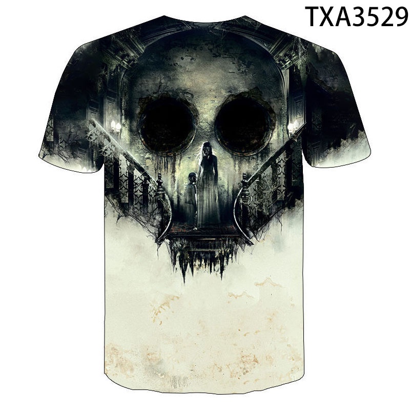 Áo Thun Tay Ngắn In Hình Phim Kinh Dị 3D Thời Trang Mùa Hè 2022 XS-3XL Cho Nam Nữ