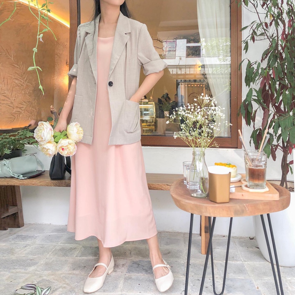 Long Cami dress - Váy 2 dây