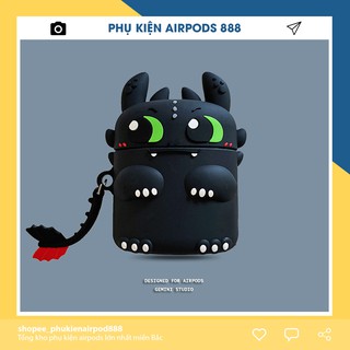 Case vỏ bao airpods đựng tai nghe có dây cho airpod 1&2 răng sún chất liệu silicon dẻo