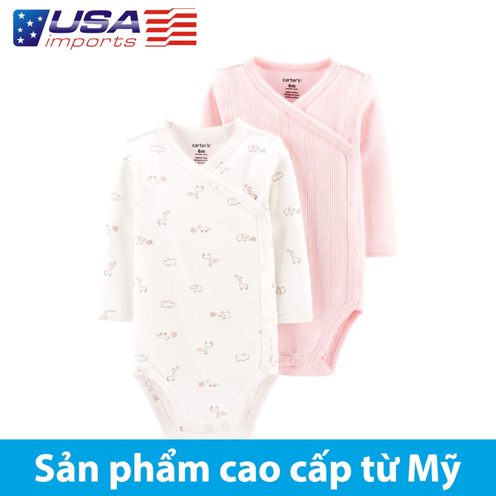 Set 2 áo liền quần tay dài cài chéo Car-tờ Auth Từ Mỹ (17587010)