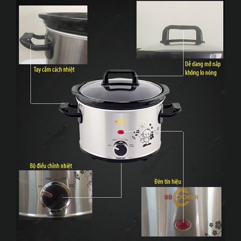 NỒI NẤU CHÁO CHẬM BABY SLOW COOKER