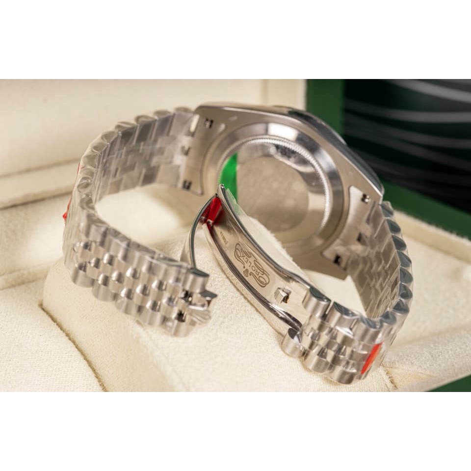 Đồng hồ Nam Rolex máy nhật mặt đen số đá 41mm dòng cơ Automatic