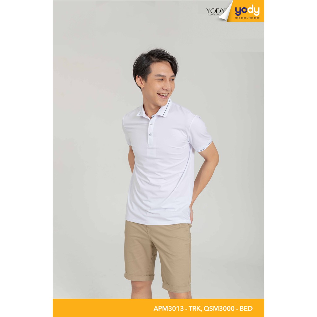 Áo phông polo nam YODY chất thun cotton ngắn tay có cổ, bo viền tỉ mỉ APM3013