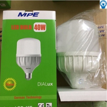 BÓNG ĐÈN LED TRỤ 20W, 30W,40W, 50W MPE Thân Nhựa Cao Cấp - BẢO HÀNH 1 ĐỔI 1