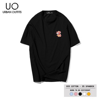 Áo Thun Tay Ngắn Nam Nữ URBAN OUTFITS Thêu Trâu ATR18 Form Suông Cotton 4 Chiều Local Brand